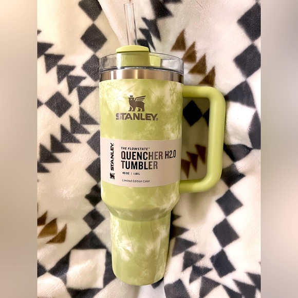 Stanley Other - Stanley 40 oz Stainless Steel H2.0 FlowState Quencher Tumbler in Citron Tie Dye